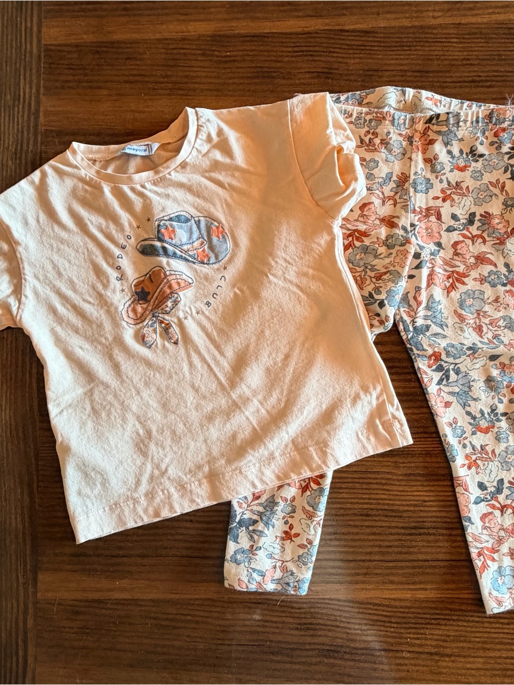 Mayoral Girls Western Cowboy Floral Outfit Set – Size 4
